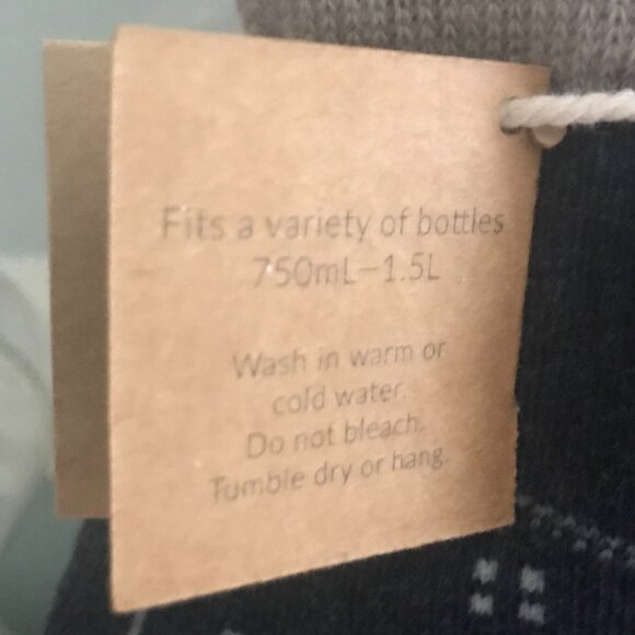 Primitives by Kathy "You're Not Drinking Alone If Your Cat..." Bottle Sock NWT - Picture 4 of 5